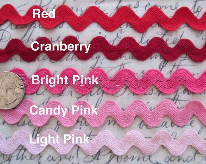 SALE Choose Color - 10 Yards 5/8-inch RIC RAC Sewing Trim - Select One Color Only - Rick Rack 1.58cm