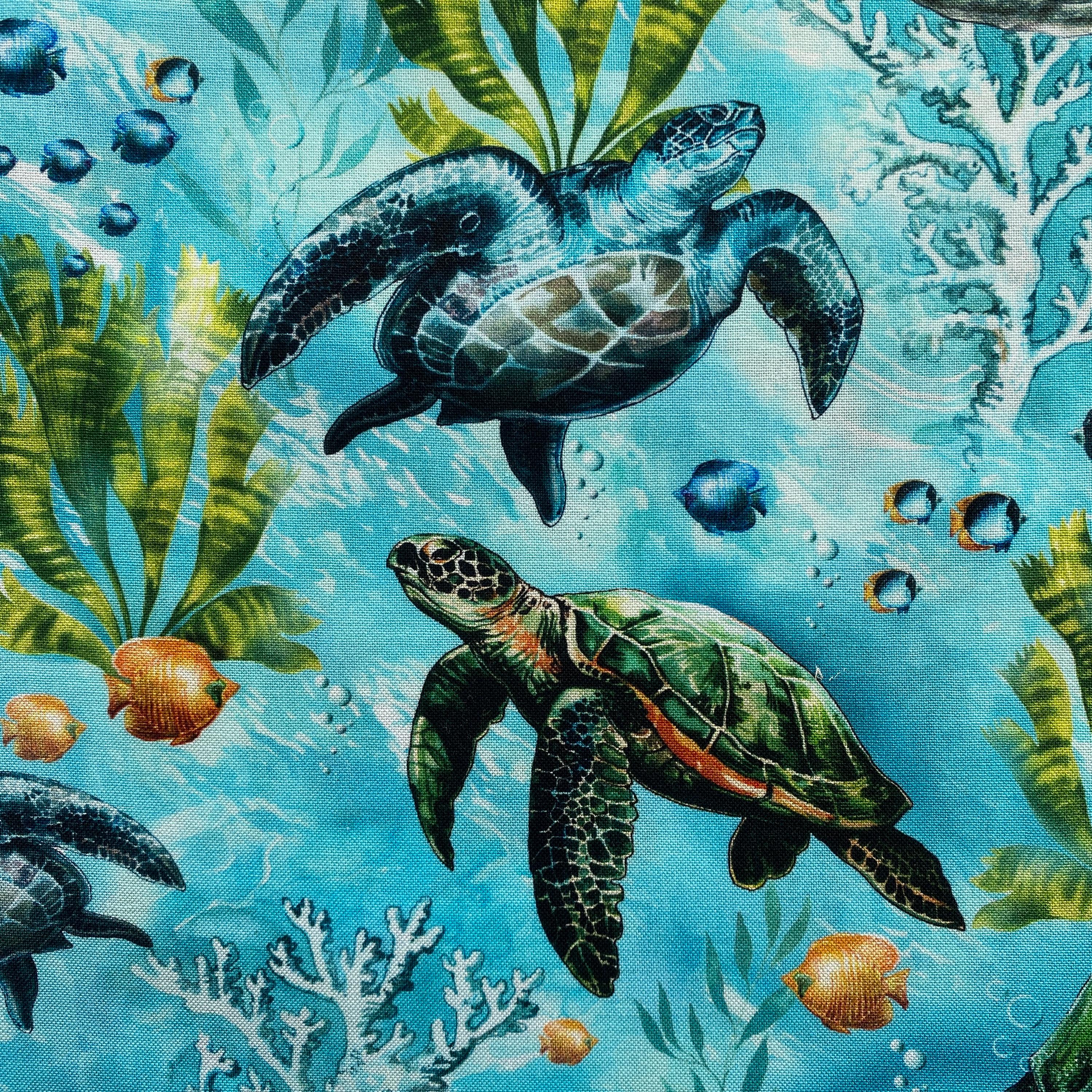 Ocean Oasis Sea Turtles Light Blue - Patricia Pinto - PER QUARTER METRE Ocean Oasis Sea Turtles Light Blue - Patricia Pinto - PER QUARTER METRE