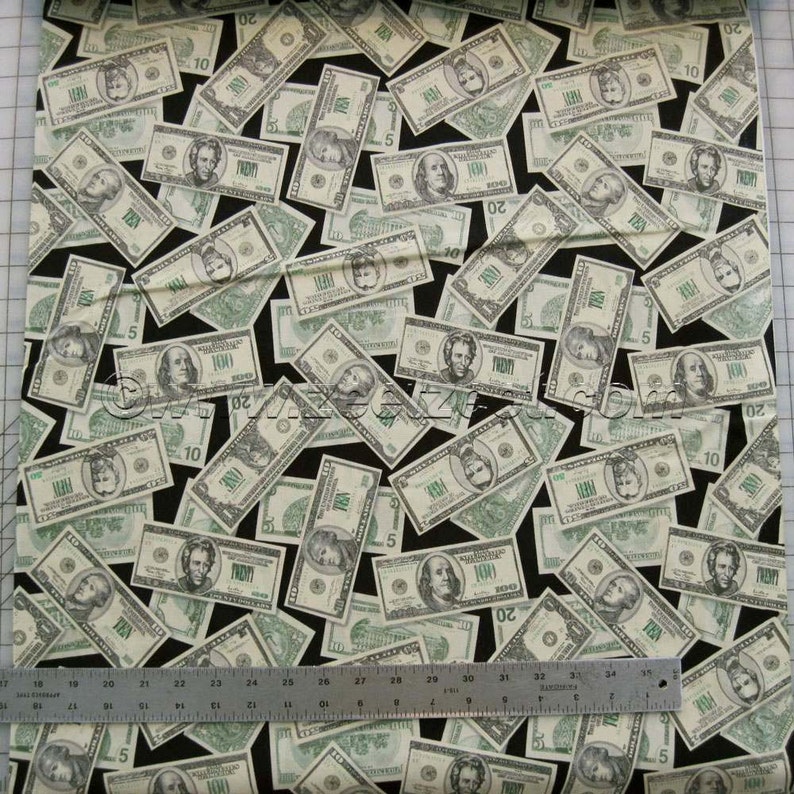 MONEY FABRIC Dollar Bills Print Fabric Robert Kaufman Fabric Etsy