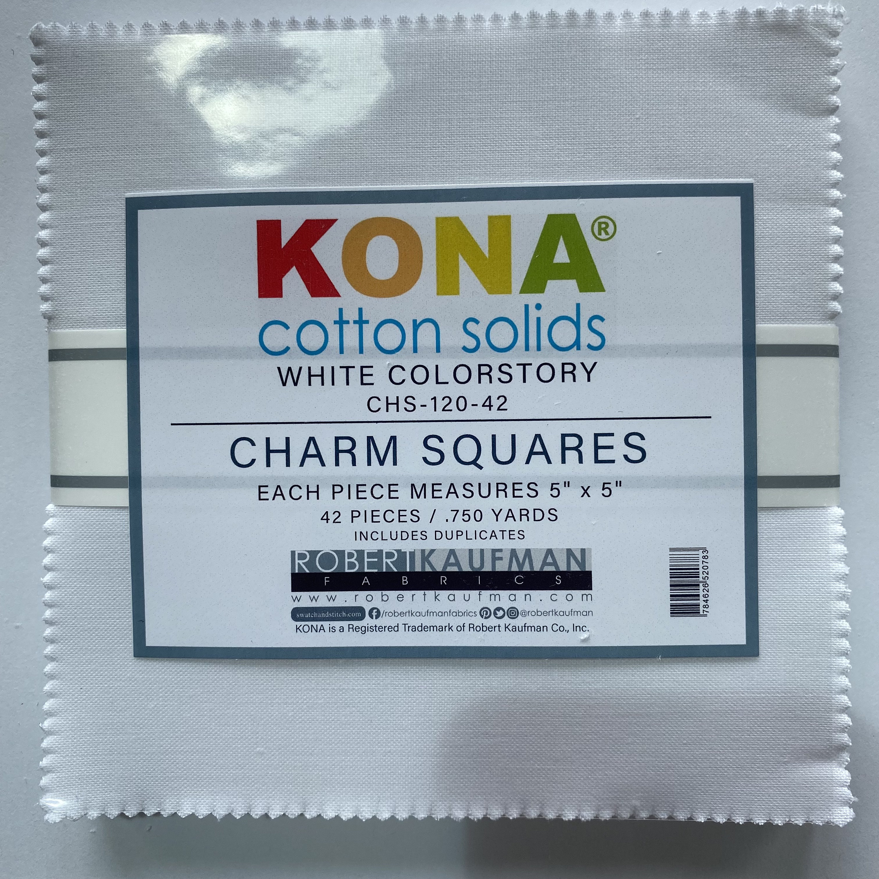 Mini Charm Squares Robert Kaufman Kona White  Mini charm, Precut fabric  squares, Kona cotton