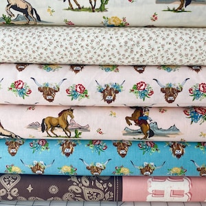 COWGIRL Fabric - 100% Cotton Quilt Fabric by Riley Blake - Select Yard or Cut - Echo Park Paper Co HORSES Panel image 10