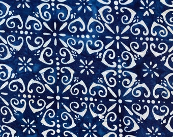 Artisan Batiks Azulejos Navy BLUE - Robert Kaufman Fabrics - 100% Cotton Fabric by the Yard or Length  AMD-22220-9 NAVY