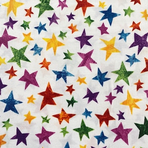 The Very Hungry Caterpillar STARS Multi Color - 100% Cotton Quilt Fabric - From Andover Fabrics by Eric Carle - A-7673-X MULTI Stars