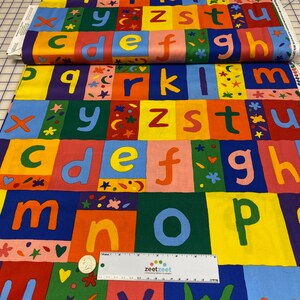 MAISY MOUSE Fabric ALPHABET by the 23.5 Panel Rare & Out of Print Circa 2009 Andover Fabric Character Fabric Bright Colors image 7