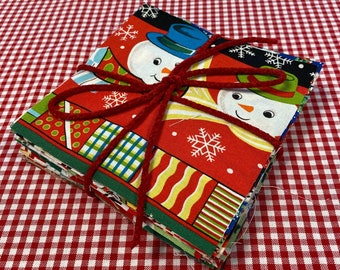 CHRISTMAS Fabric Charm Pack Lot, 100% Cotton Quilting Fabric, 65-Pieces 5" Squares, Rare Fabric Designs, Gift for Sewer