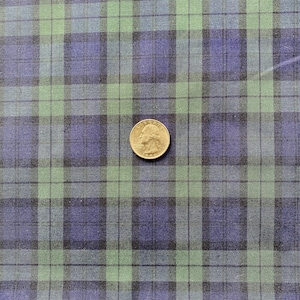 Blackwatch CLASSIC PLAID Cotton Fabric Hunter Green Navy Blue - Robert Kaufman - SEVENBERRY - by the Yard or Select Length