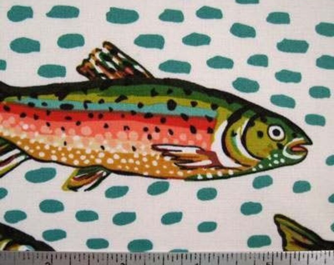 Rio Grande FISH IVORY Quilt Fabric 1 Yard Free Spirit Fabric Etsy