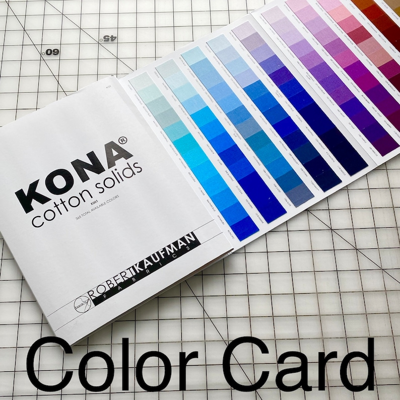 Newest KONA Cotton COLOR CHART Fabric Robert Kaufman 100 Cotton