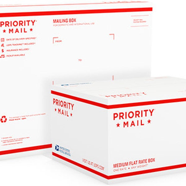 PRIORITY MAIL Shipping Upgrade - Flat Rate Envelope or Flat Rate Box