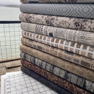 Eclectic Elements NEUTRAL PALETTE Tim Holtz - 100% Cotton Quilting Fabric, by the Yard, Half Yard, or Fat Quarter