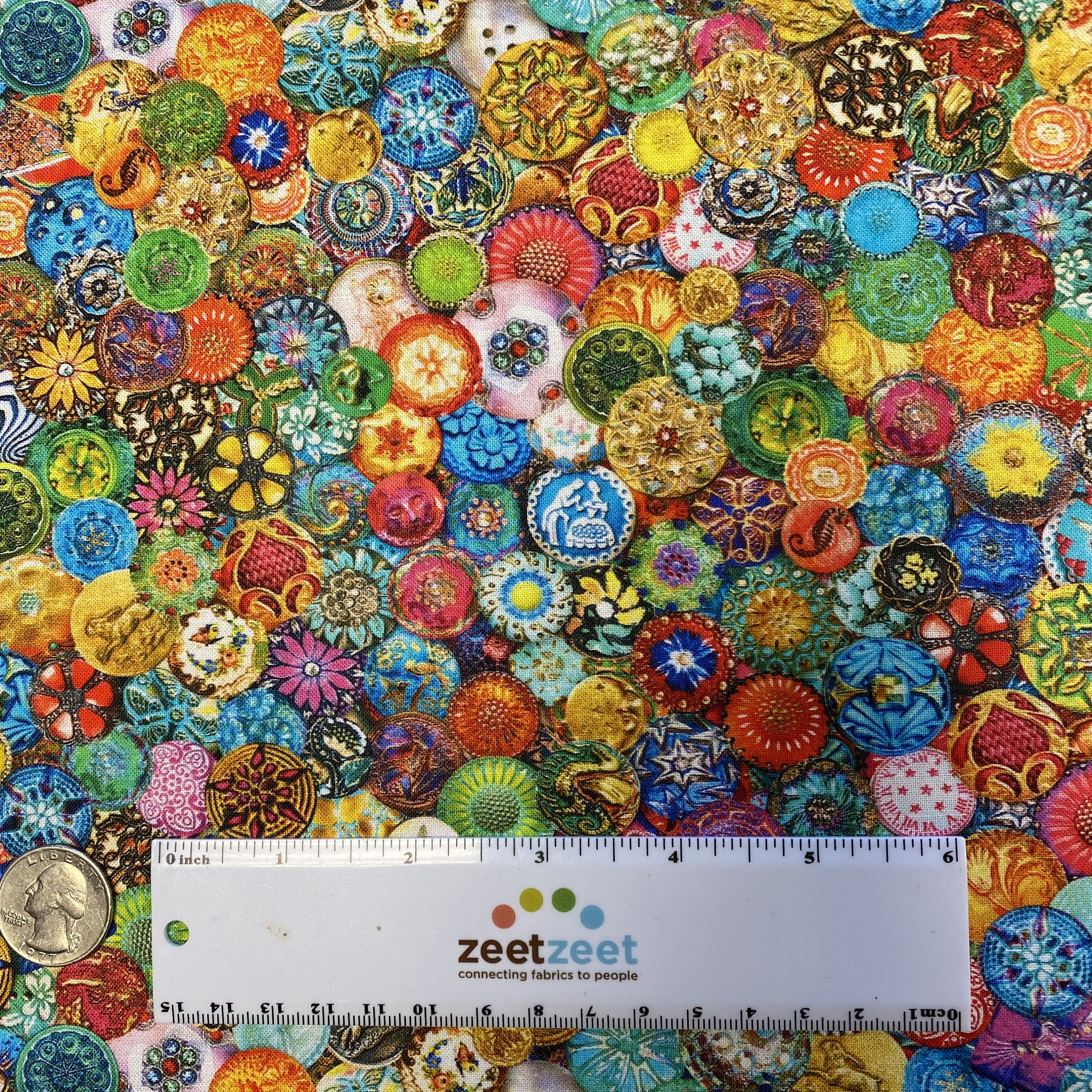 Buttons SEWING EMPORIUM Cotton Fabric - VINTAGE Sewing Buddies Robert  Kaufman - by the Yard, Half-yard, or Fat Quarter Button Craft Room Sew