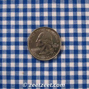 Royal BLUE GINGHAM Fabric by the Yard, 1/8 Robert Kaufman CAROLINA Gingham Fabric, 100% Cotton, Gingham Check White image 1