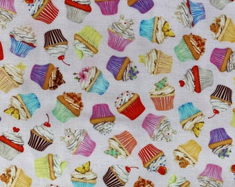 Sweet Tooth - Cupcakes Sweet PINK Fabric by Mary Lake-Thompson from Robert Kaufman Fabrics