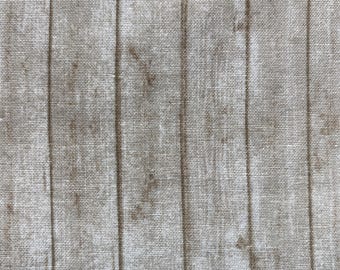 WEATHERED WOOD Fabric - Timeless Treasures - 100% Cotton Fabric by the Yard or Select Length - 5/8" Wide Planks Barnboard Coastal Fabric