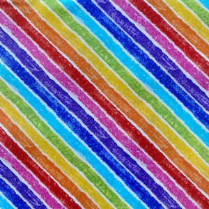 The Very Hungry Caterpillar In The GARDEN DIAGONAL STRIPE Multi color - 100% Cotton Quilt Fabric - Andover Fabrics by Eric Carle - A-9831-L