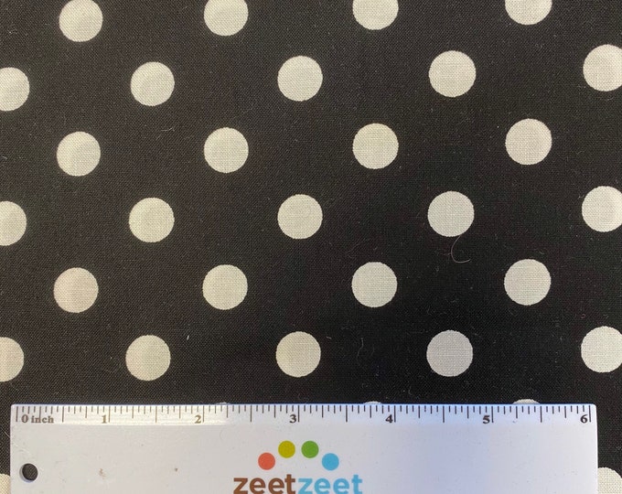 POLKA DOTS Black and White by Michael Miller - Premium Quilting Cotton Fabric - "That's It Dot"