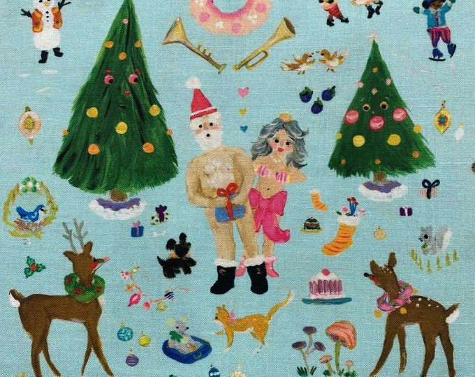 MISTLETOE MISCHIEF Christmas Holiday Fabric by the Yard - 100% Cotton Quilt Fabric - Dear Stella - STELLA-DAH2527  Multi