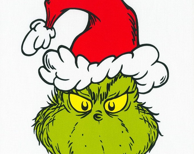 How the GRINCH Stole CHRISTMAS Panel - Dr SEUSS 24"x44" Panel from Robert Kaufman's - 6 Grinch Blocks per Panel