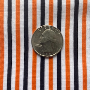 ORANGE Black and White 1/8 Inch STRIPE by Riley Blake Designs - 100% Cotton Quilting Fabric  Fabric by the Yard or Select Length Halloween