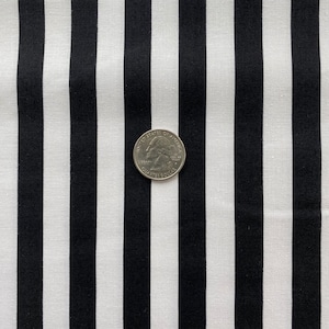 Black and White 1/2 Half Inch Stripe by Riley Blake Designs - 100% Cotton Quilting Fabric  Fabric by the Yard or Select Length C555-Black
