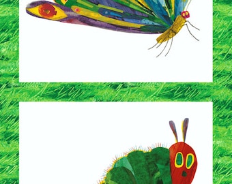 The Very Hungry Caterpillar Butterfly METAMORPHOSIS PANEL Color - 100% Cotton Quilt Fabric - Andover Fabrics by Eric Carle - A-5280-M Multi