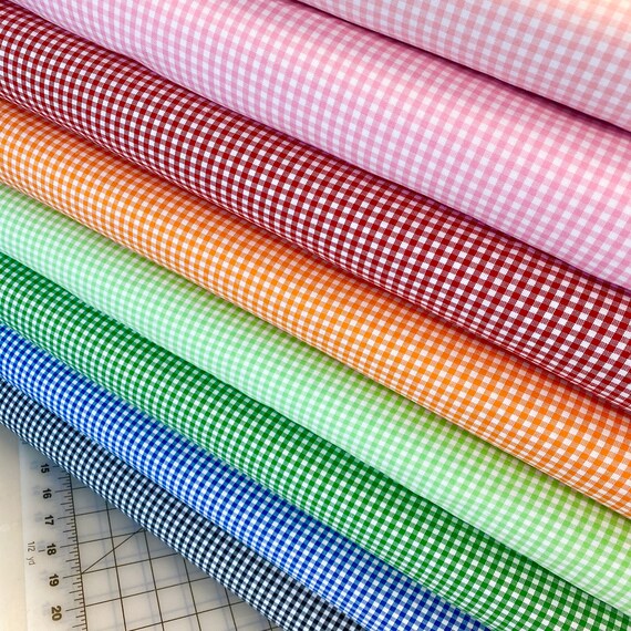 Robert Kaufman Carolina Gingham fabric fat quarter- Assorted Colors