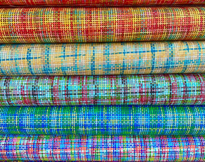 Printed DONEGAL TWEED PLAID  Fabric by the Yard or cut, 100% Cotton Quilting Fabric