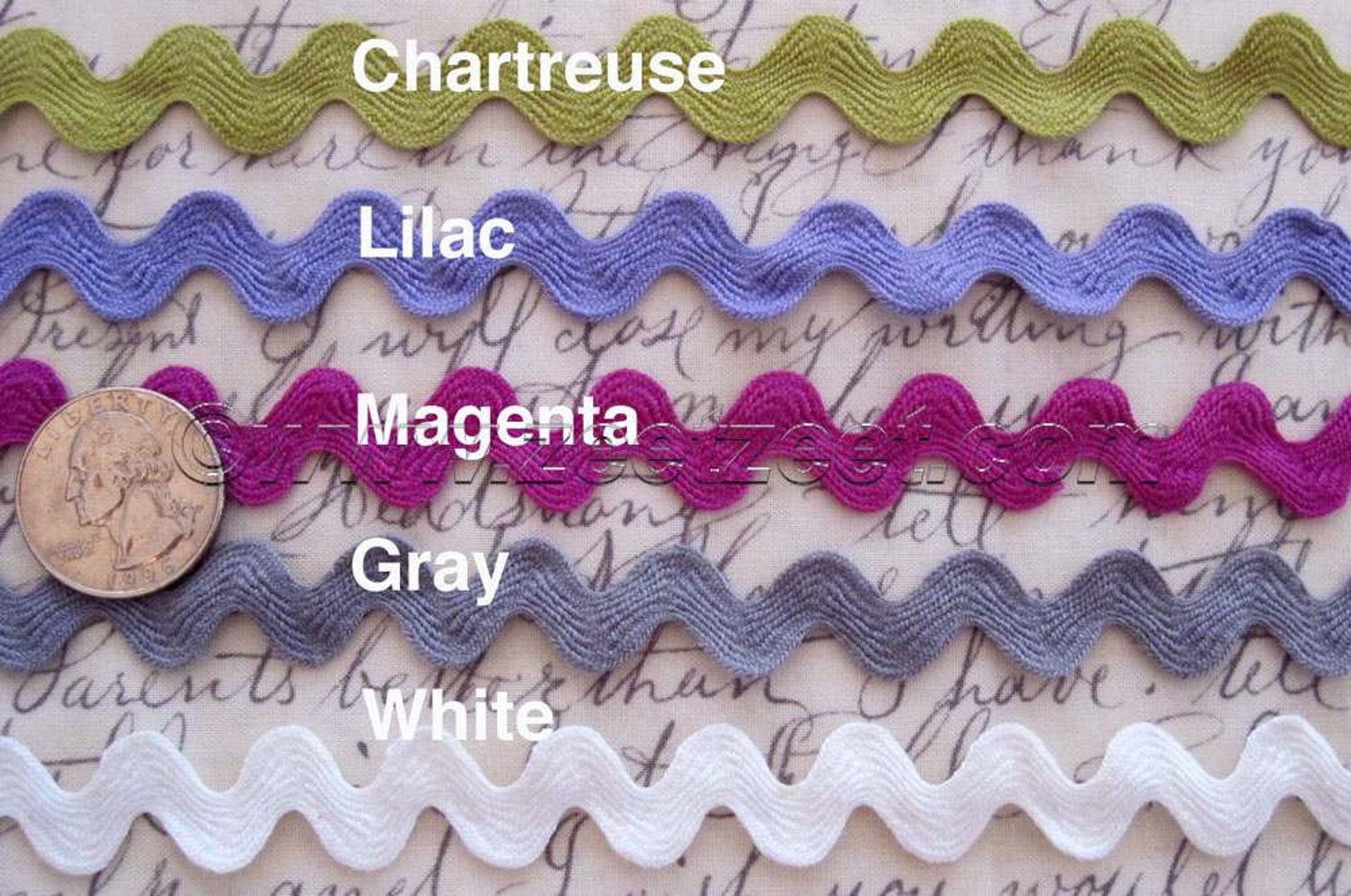 5/8inch RIC RAC Sewing Trim by the YARD Select any color or Etsy