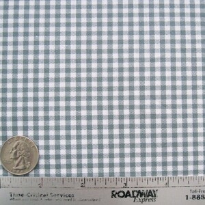 GINGHAM CHECK 1/8 Silver Grey & White 100% Cotton Fabric by the Yard, Half Yd, Quarter Yd, FQ 16 other colors image 2