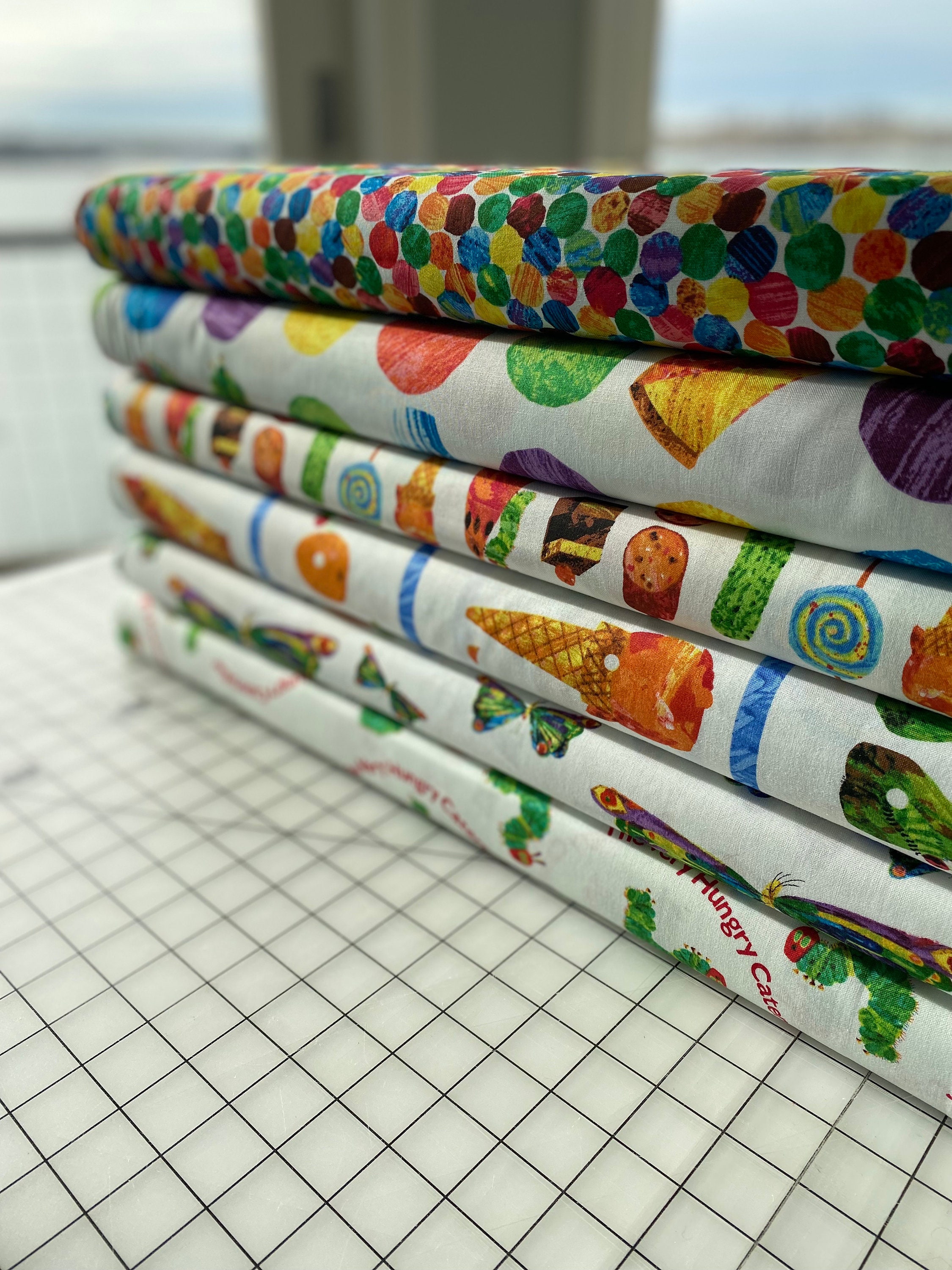 The Very Hungry Caterpillar Large CATERPILLAR PANEL Color 100 Cotton Quilt Fabric Andover