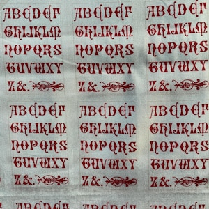 RODE TOPOGRAFIE Eclectische elementen rood palet Tim Holtz - 100% katoenen quiltstof, op maat gesneden, halve werf of fat Quarter