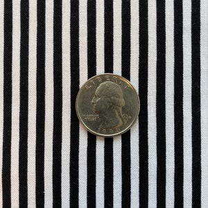 Black and White 1/8 Inch Stripe by Riley Blake Designs - 100% Cotton Quilting Fabric  Fabric by the Yard or Select Length C495-Black 1/8"