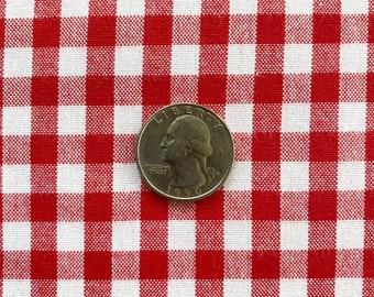 CRIMSON Red GINGHAM Fabric by the Yard, 1/4" Robert Kaufman CAROLINA P-16368 Gingham Fabric, 100% Cotton, Gingham Check Fabric - Red & White