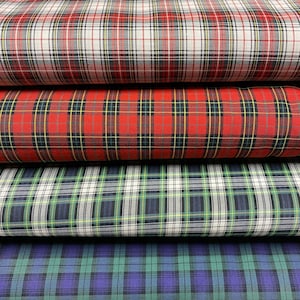 Tela de algodón a cuadros pequeña CLASSIC CUADROS Rojo Azul marino Verde Negro - Robert Kaufman - SEVENBERRY - corte a medida o seleccione largo