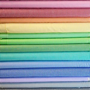GINGHAM FABRIC by the Yard, 1/8&quot; checked fabric, Robert Kaufman, 100% Cotton Fabric, Half Yard, Fat Quarter