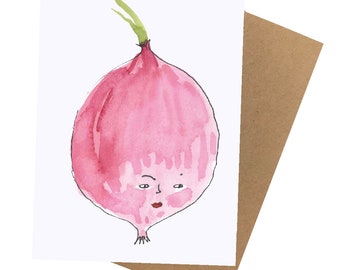 Red Onion Notecard