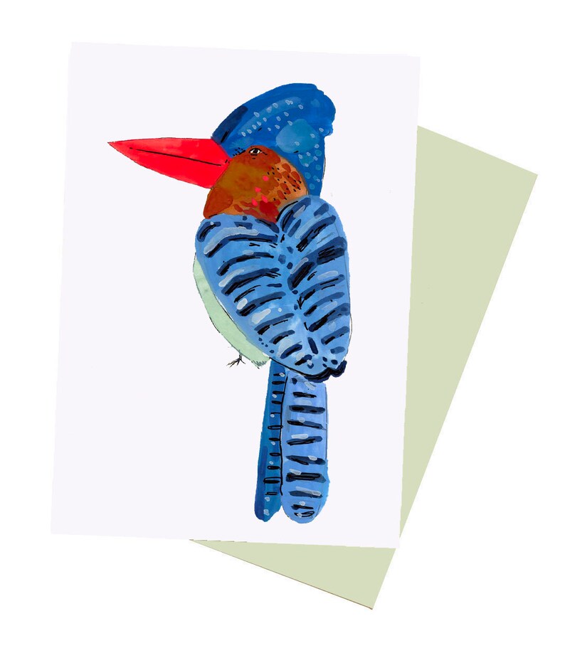 Blue Kingfisher Notecard image 1