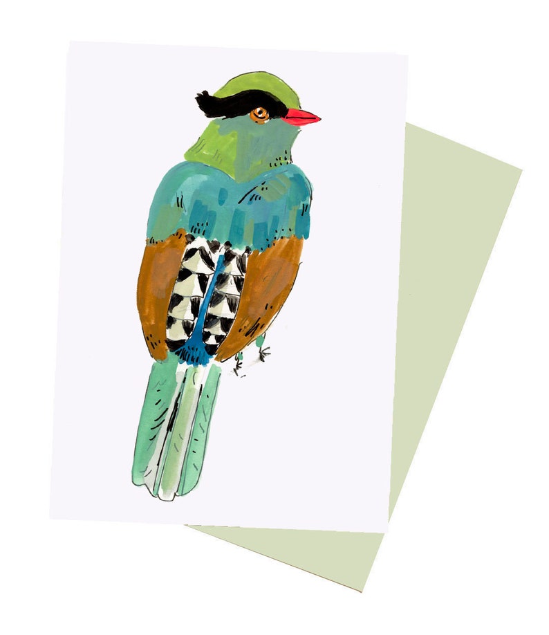 Teal Kingfisher Notecard image 1