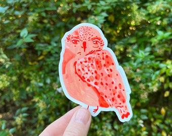 Pink Owl Sticker
