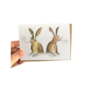 Giddy Groggy Bunnies Notecard image 2