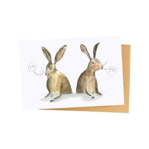 Giddy Groggy Bunnies Notecard image 1