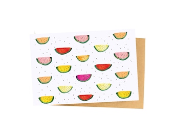 Watermelon Slices Notecard