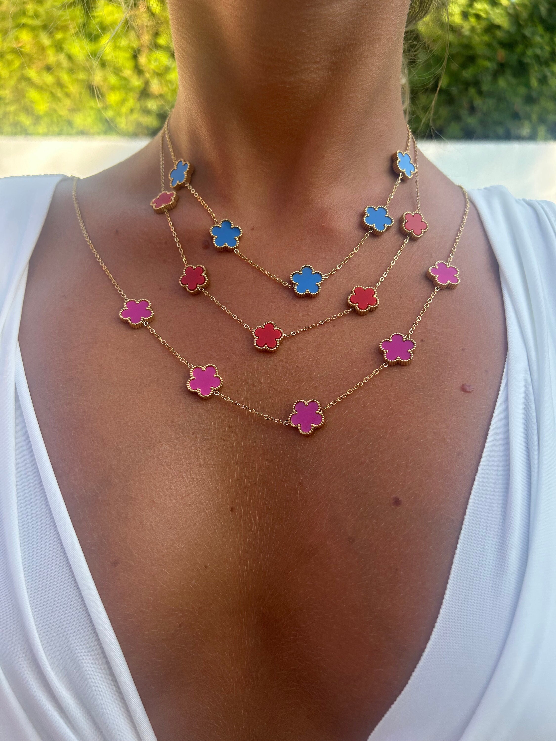 Red van cleef necklace deals