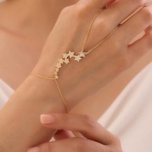 Hand Slave Bracelet, Wedding or Birthday Jewelry, Boho Finger Bracelet, Christmas Gift