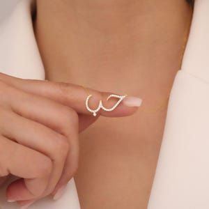 Collar de amor árabe, colgante de amor, símbolo de amor árabe, joyería de amor árabe, collar de amor árabe con circonita cúbica, regalo para el Día de la Madre