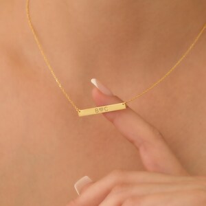 Collar de barra grabado personalizado, collar con nombre, collar de barra grabado personalizado, collar de barra con nombre personalizado, regalo para el Día de la Madre