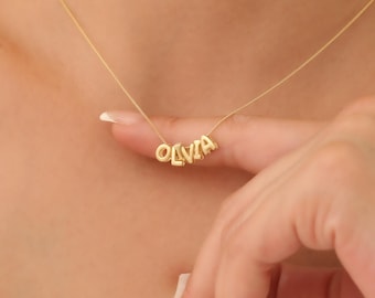 Colln di inizili in oro 18k con dimnti Personlizz ciondolo