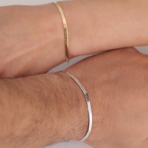 Couples Bracelet, Couple Custom Matching Bracelet, Custom Snake Matching Bracelet, Christmas Gift