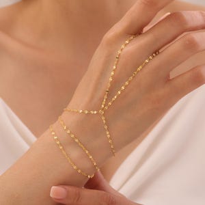 Birthstone Hand Chain Bracelet, Finger Bracelet, Christmas Gift