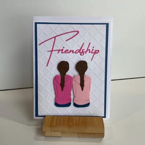 Cartes de l'amitié faites main, Cartes de voeux, Cartes pour toutes les occasions, Papier cartonné, Carte de filles, Carte de meilleure amie, Carte de petite amie, Carte faite main